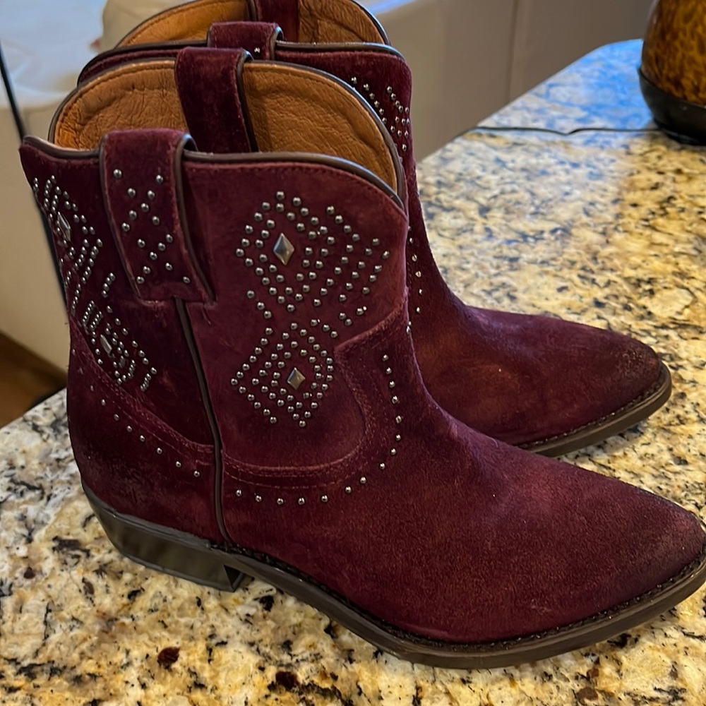 Brand new Frye Suede boots with studs